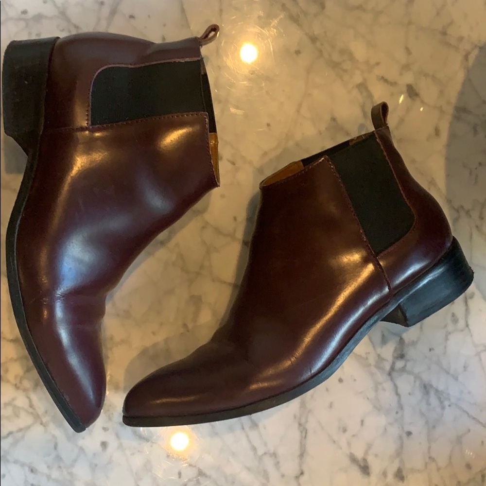 Oxblood Leather Chelsea Boots